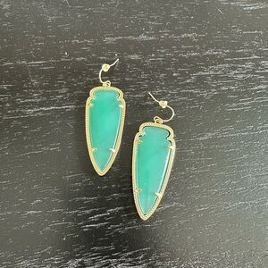 Kendra Scott Aqua Arrowhead Earrings